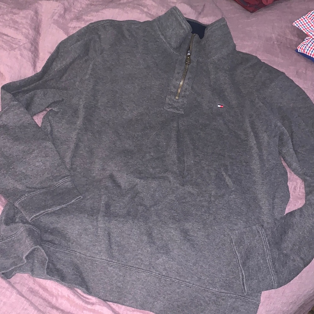 Gray Tommy Hilfiger 1/2 Zip Size L